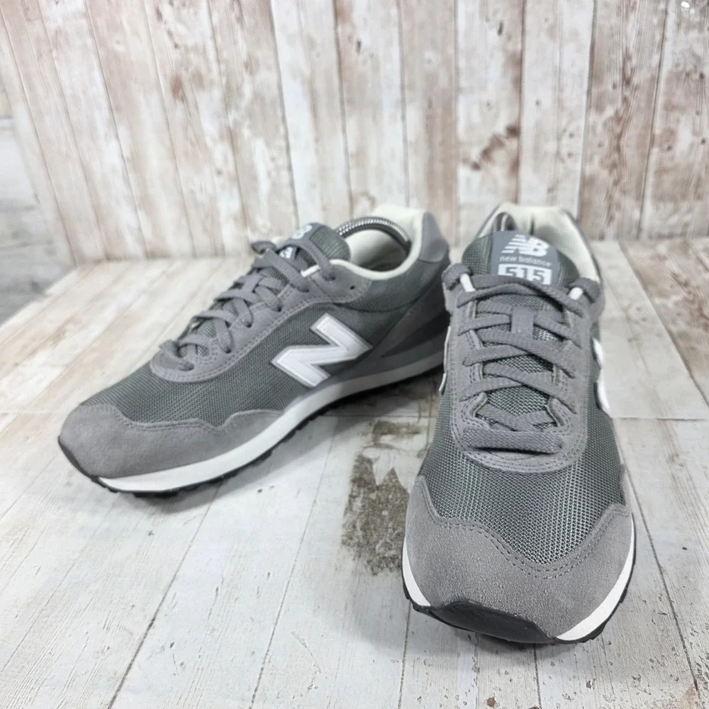 New Balance 515 Mens Grey Suede Mesh Low Top Sneakers ML515GRY Size 9.5